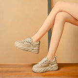 Sandra | Damen Plateau Sneaker Gel-Einlegesohle Fußgewölbestütze – Plateau Sneaker 2026 – Beige