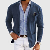 Herren modernes Strick-Sakkos Aliams – Dunkelblau
