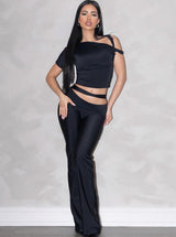 Ronja | Asymmetrisches zweiteiliges Set – Schwarz