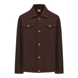 Herren modische Utility-Jacke mit strukturierten Details Aliams – Dunkelbraun