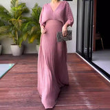 Paya | Elegantes Midikleid mit V‑Ausschnitt – Rosa