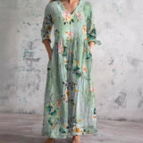 Frida | Leinen Sommerkleid – HellGrün