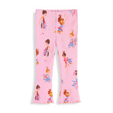 Mädchen Leggings mit buntem Ballerina-Design Drune – Aprikose