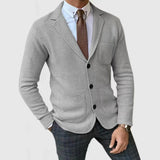 Herren Strickblazer mit modernem Schnitt und praktischen Taschen Aliams – Hellgrau