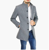 Herren eleganter Melton-Mantel Aliams 1760892244 – Grau