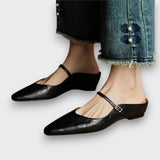 Ornella – Elegante Mules mit Riemchen – Schwarz