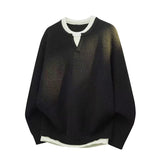 Avner – Langärmeliger Strickpullover – Schwarz