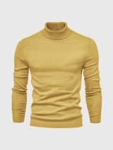 Rollkragen Pullover Herren Baumwolle | Elegant & Bequem – Gelb