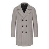 Herren eleganter Woll-Trenchcoat Aliams – Grau