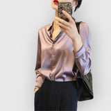 Freya | Kragenhemd in Premium-Qualität – Hellviolett