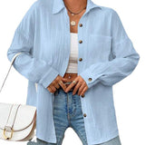 Kireliae - Hemd mit Button-down-Kragen – Blau