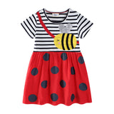 Mädchen lässiges Baumwollkleid mit Bienenmotiv Drune – Unbekannt
