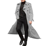 Herren eleganter Trenchcoat mit modernem Schnitt Aliams – Hellgrau