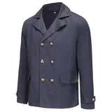 Herren modischer Doppeltknopf-Blazer Aliams – Blau
