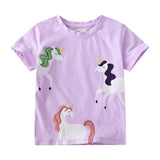 Mädchen T-Shirt mit niedlichem Einhorn-Design Drune – Grün