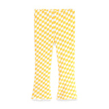 Mädchen Schlagleggings mit kariertem Design Drune – Gelb