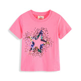 Mädchen T-Shirt mit funkelndem Sternenmotiv Drune – Mint
