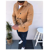 Herren modische und funktionale Trenchcoat-Jacke Aliams – Khaki
