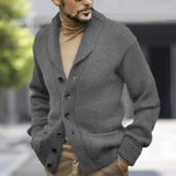 Herren kuscheliger Strickcardigan Aliams – Grau