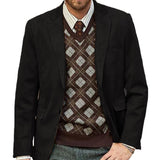 Herren eleganter Blazer im modernen Stil Aliams – Schwarz