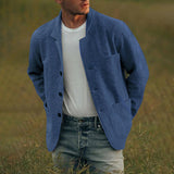 Herren elegante Freizeitjacke Aliams – Dunstblau