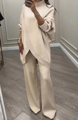 Åsa™ - Oversized-Pullover und -Hosen für Damen – Aprikos