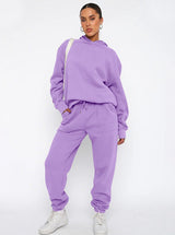 Tatjana | Oversized Hoodie- und Jogger-Set für Damen – Lila