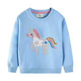 Mädchen Sweatshirt mit bezauberndem Einhorn-Design Drune – Koralle