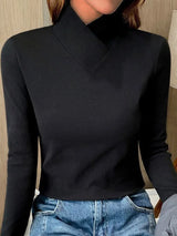 Nevo - eleganter rollkragenpullover – Schwarz