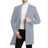Herren eleganter Woolcoat mit modernem Schnitt Aliams – Grau