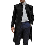 Herren eleganter Wool Trenchcoat Aliams 1760892632 – Schwarz