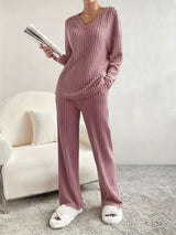 Maor - Gemütliches Zweiteiliges Loungewear Set – Rosa