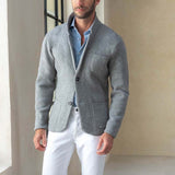 Herren Cardigan mit Eleganter Schnittführung und praktischen Taschen Aliams – Grau