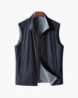 Luka | Schlank geschnittene Bodywarmer Schwarze Zip up Weste – Marineblau