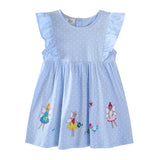 Mädchen Kleid mit niedlichen Feenapplikationen Drune – Blassblau