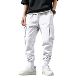 Herren Cargo-Hose mit verstellbarem Bund und praktischen Seitentaschen Drune – Weiß