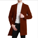 Herren eleganter Woolcoat mit modernem Schnitt Aliams – Karamell
