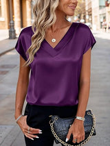 Damen Satinbluse Drune – Lila