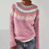 Nitzan - Stylischer Langarm Pullover – Rosa