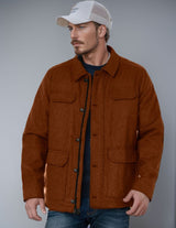 Herren lässige Wolljacke mit praktischen Brusttaschen Aliams – Braun