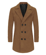 Herren eleganter doppelter Knopfmantel Aliams – Camel