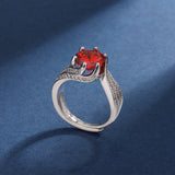 Halyna – 3-Karat-Super-Flash-Moissanite-Ring – Silber-B