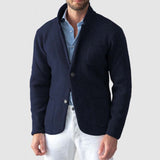 Herren Cardigan mit Eleganter Schnittführung und praktischen Taschen Aliams – Dunkelblau