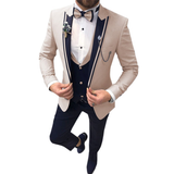 Slim Fit Hochzeitsgast Anzug für Herren | 3-Teilig – Beige