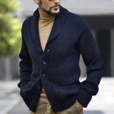 Herren kuscheliger Strickcardigan Aliams – Dunkelblau
