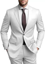 Herren Hochzeitsgast Anzug | Blazer und Hosen – White