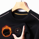 Herren Sweatshirt mit innovativer Wärmeisolierung Aliams – Schwarz