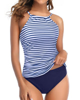 Damen Tankini-Oberteil mit elegantem Raffung und floralem Design Drune – Grau