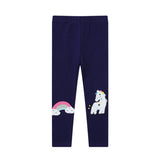 Mädchen Leggings mit zauberhaften Einhorn- und Regenbogen-Applikationen Drune – Orange