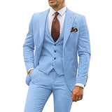 Herrenanzug Slim Fit für Hochzeitsgäste | 3-teilig – Hellblau